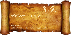 Német Fulvia névjegykártya